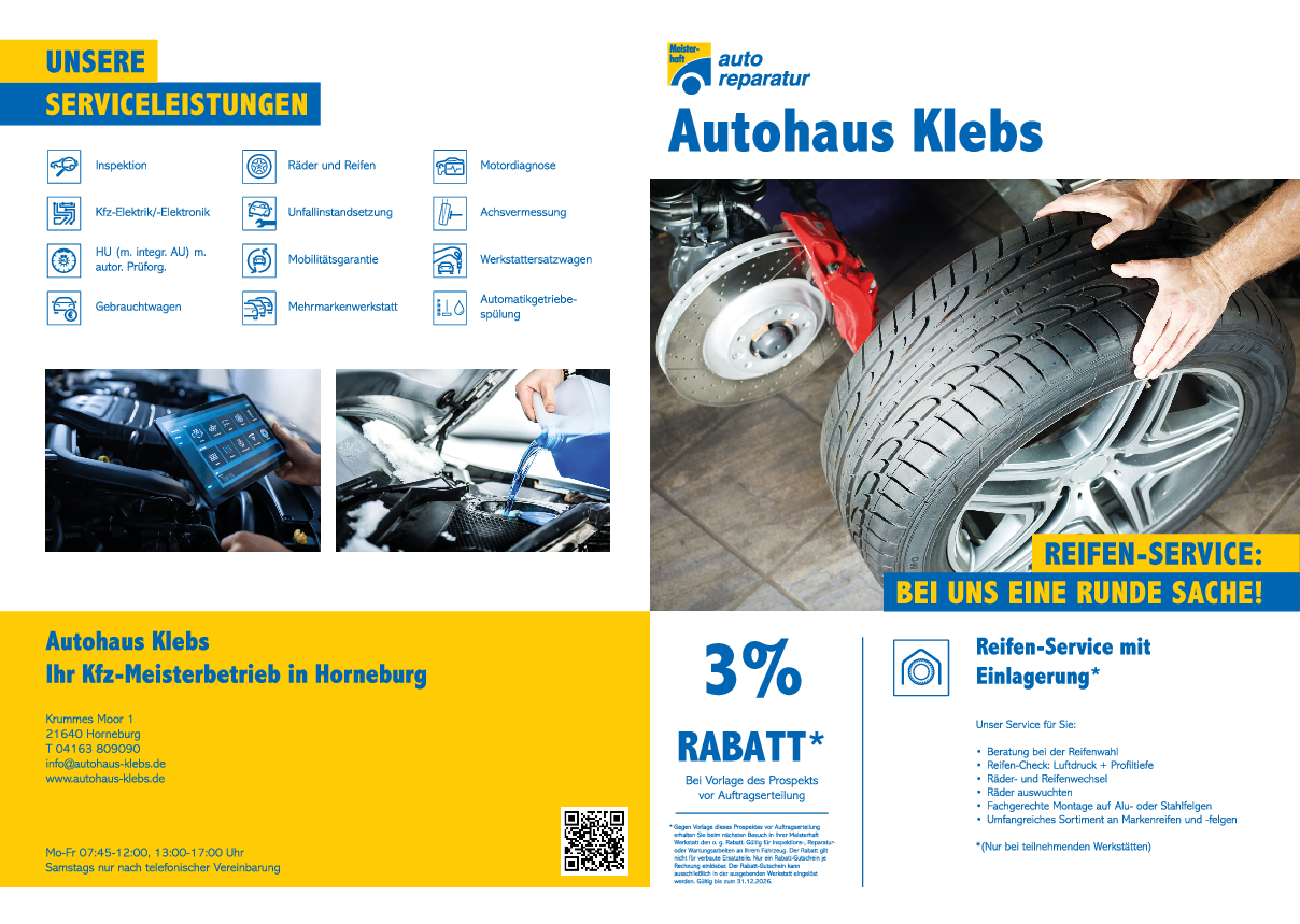 Bild von Werkstattprospekt von Autohaus Klebs